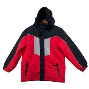 Roebuck & Co. Youth Hooded Jacket Size S Red/Black Polyester